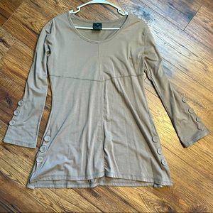 Noelle Light Brown Long Sleeve Tunic